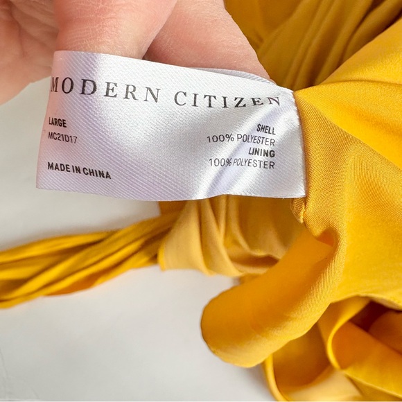 Modern Citizen Mila Marigold Yellow Layered Midi Dress - Picture 9 of 9